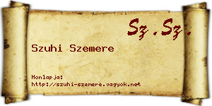 Szuhi Szemere névjegykártya